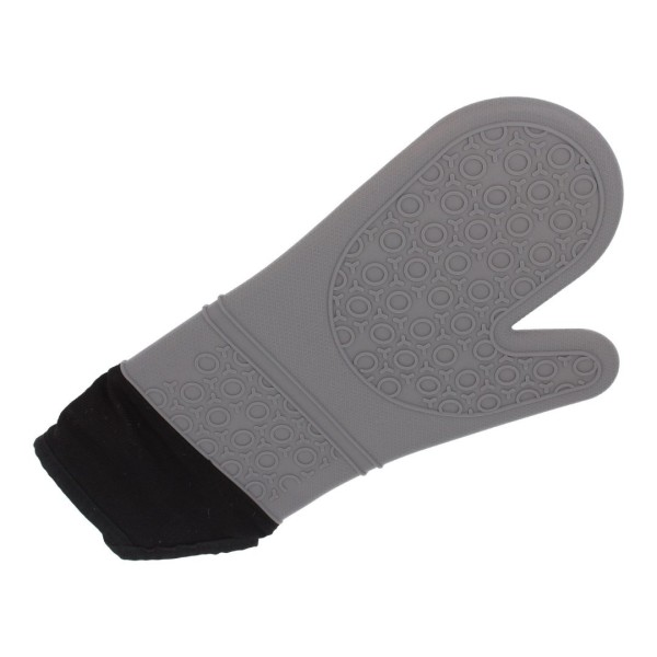 Кухонна рукавиця, BRUNBESTE BB-3370, силіконова для посуду і гарячих каструль, сіра