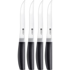 Ножі для стейків Zwilling Now S набір 4 шт, леза 12 см, чорні