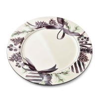 Podtalerz BLANCHE FESTIVE 33x33 см декоративний, керамічний, сервірований набір, використовуйте як стильний поділу столу