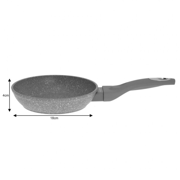 Patelnia granitowa Klausberg Marmo Grey KB-7306 do smażenia i przygotowywania zdrowych potraw 18 cm