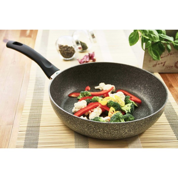 Patelnia tradycyjna Ballarini Ferrara 28 cm granitowa indukcyjna głęboka