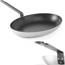 Patelnia do ryb Hendi 627716 owalna 280x400mm z powłoką marmurkową, idealna do smażenia ryb i owoców morza