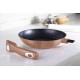 Patelnia granitowa Berlinger Haus Rose Gold BH-1948 24cm z odpinaną rączką do smażenia i duszenia