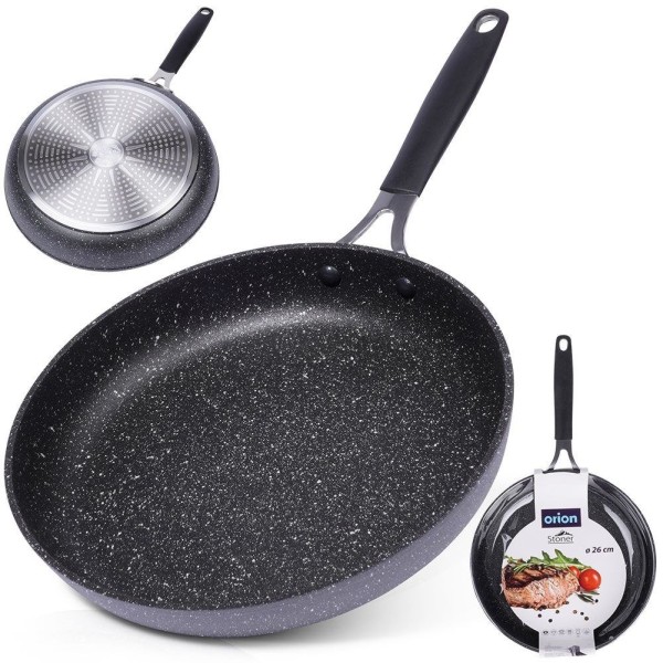 Patelnia tradycyjna, STONER Orion 112928 – granitowa 26 cm, nieprzywierająca, do indukcji