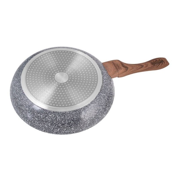 Zestaw patelni tradycyjnych Kinghoff Granit Wood 20/24/28 cm na kuchnię