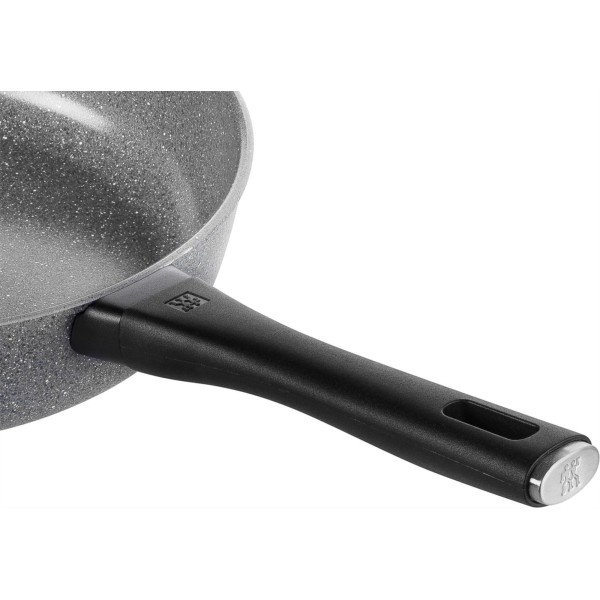 Patelnia tradycyjna Zwilling Terreno Plus sauté z pokrywką 28 cm szara