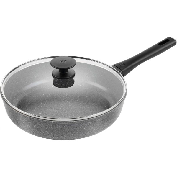 Patelnia tradycyjna Zwilling Terreno Plus sauté z pokrywką 28 cm szara