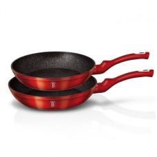 Zestaw patelni Berlinger Haus Metallic Line Burgundy 22/26 cm do smażenia