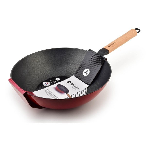 Patelnia tradycyjna Rodeluxe Wok 30 cm do smażenia i duszenia potraw