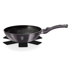 Patelnia Wok Berlinger Haus Carbon Pro 28 cm Metallic Line do Smażenia i Duszenia
