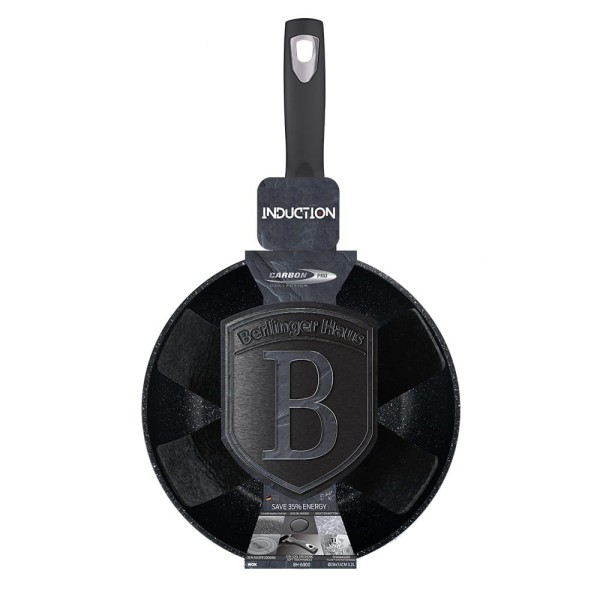Patelnia Wok Berlinger Haus Carbon Pro 28 cm Metallic Line do Smażenia i Duszenia