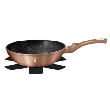 Patelnia granitowa Berlinger Haus Metallic Line Rose Gold BH-1512-N do smażenia i gotowania