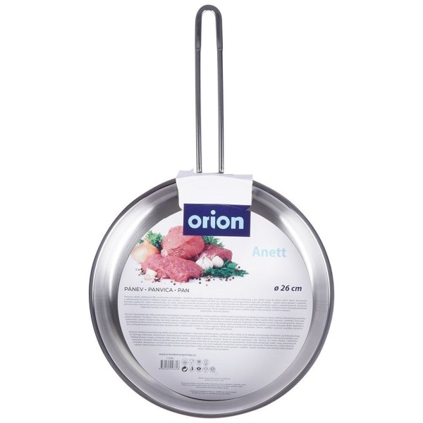Patelnia tradycyjna Orion ANETT 26 cm – stal nierdzewna, do indukcji