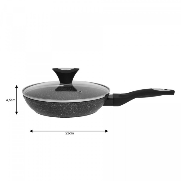 Patelnia Granitowa Klausberg Marmo Gold KB-7038 22cm Idealna Do Smażenia Codziennego
