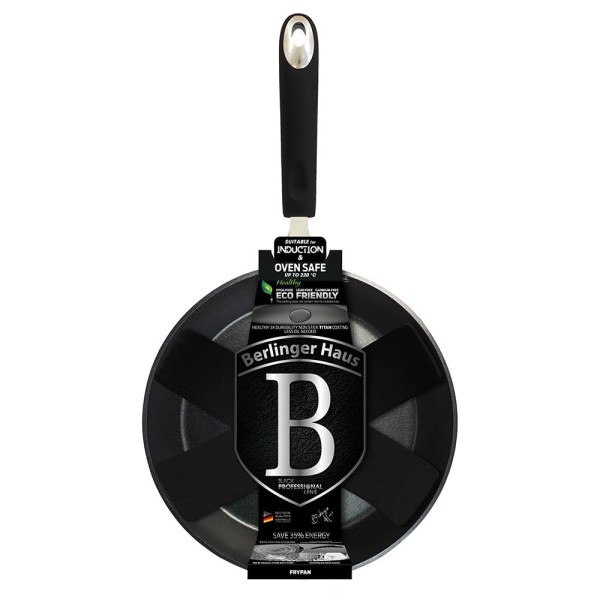 Patelnia tytanowa Berlinger Haus Black Professional Line BH-6116 24cm do smażenia i gotowania