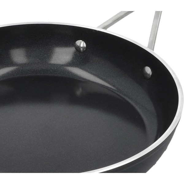 Patelnia tradycyjna Demeyere Alu Industry 3 Ceraforce 24 cm płytka