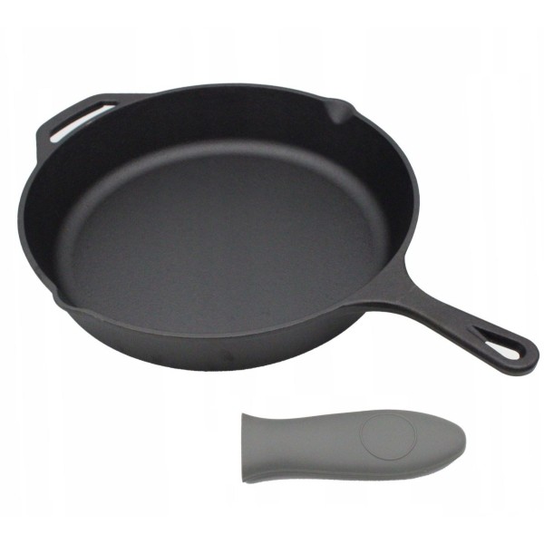 Patelnia żeliwna Brunbeste BB-2667 30 cm do głębokiego smażenia i duszenia