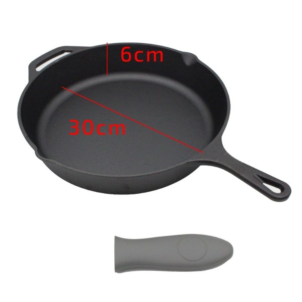 Patelnia żeliwna Brunbeste BB-2667 30 cm do głębokiego smażenia i duszenia