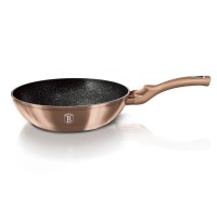 Пательня Berlinger Haus Metallic Line Rose Gold wok 30 см для смаження страв азійської кухні