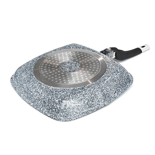 Пательня Grill Zilner Stonetec ZL-7068 28 см мармурово-керамічна для приготування на грилі