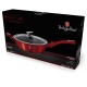 Patelnia granitowa Berlinger Haus Burgundy Metallic Line 28 cm do smażenia i gotowania
