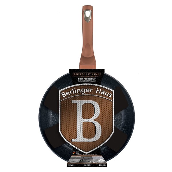 Patelnia granitowa Berlinger Haus Metallic Rose Gold Line 20cm do smażenia i przygotowywania potraw