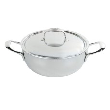 Patelnia tradycyjna Demeyere Atlantis 7 głęboka 28 cm z pokrywką 2H