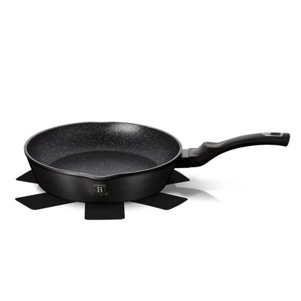 Patelnia granitowa Berlinger Haus Black Silver BH-6185 24 cm głęboka do smażenia i duszenia