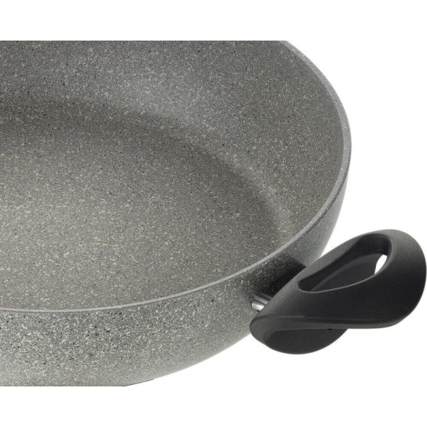 Patelnia tradycyjna Ballarini Ferrara granitowa indukcyjna głęboka 24 cm z 2 uchwytami