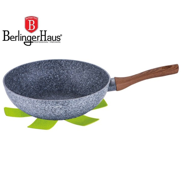 Wok Berlinger Haus Forest Line 28cm do szybkiego smażenia i przyrządzania potraw orientalnych BH-1204