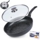 Patelnia tradycyjna ORION Grande 28 cm, granitowa non-stick, z pokrywką, na indukcję