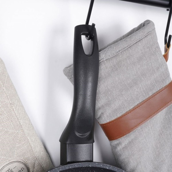 Patelnia tradycyjna ORION Grande 28 cm, granitowa non-stick, z pokrywką, na indukcję