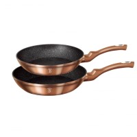 Zestaw patelni Berlinger Haus Metallic Line Rose Gold BH-1611-N 22/26 cm do smażenia i duszenia