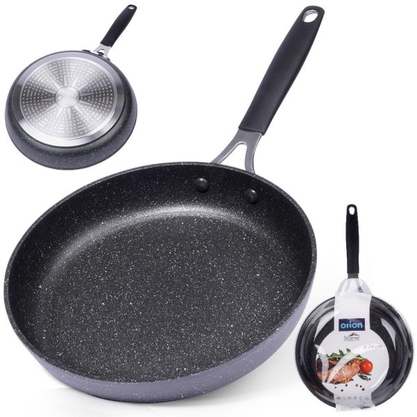 Patelnia tradycyjna, Stoner ORION 112927 — granitowa nieprzywierająca 24 cm, do indukcji