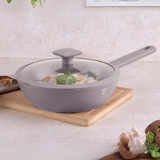 Patelnia tradycyjna BerlingerHaus Taupe Collection 24 cm z pokrywką