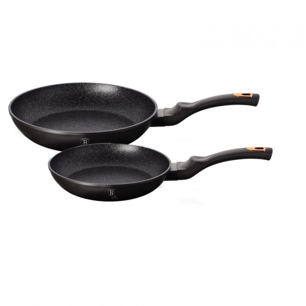 Zestaw patelni granitowych Berlinger Haus Black Rose BH-1644-NF do smażenia 22/26 cm