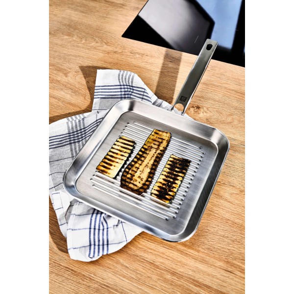 Patelnia grillowa ZWILLING PLUS Stalowa 24 cm do przyrządzania potraw z grilla
