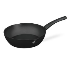 Patelnia głęboka Fashion TV FTV-0029 28 cm matowa czarna z różowym złotem do smażenia