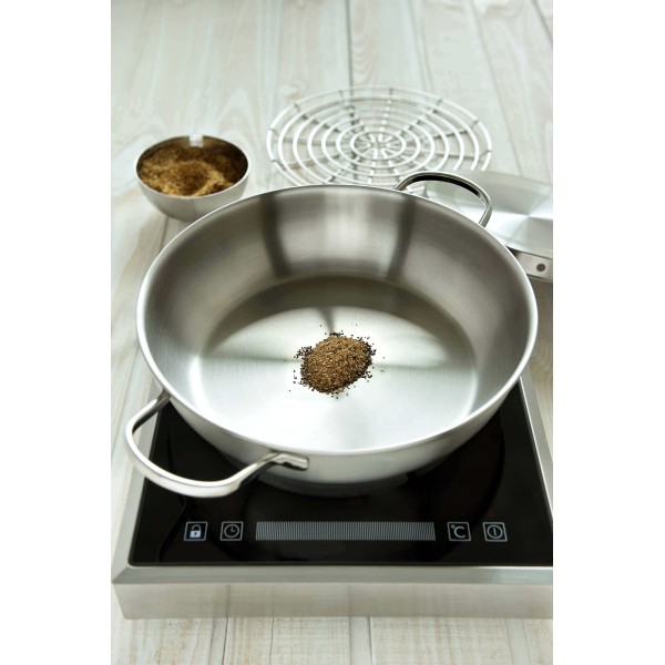 Patelnia tradycyjna Demeyere Multifunction 7 głęboka 20 cm do smażenia i duszenia