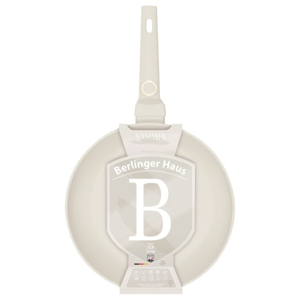 Пательня традиційна BerlingerHaus Sahara BH-8054, 28 см, титанова покриття для готування