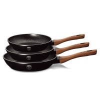 Zestaw patelni Berlinger Haus Ebony Rosewood BH-1727 do smażenia każdego rodzaju potraw