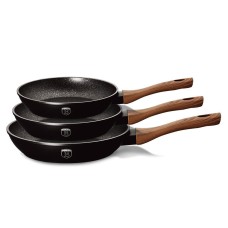 Zestaw patelni Berlinger Haus Ebony Rosewood BH-1727 do smażenia każdego rodzaju potraw