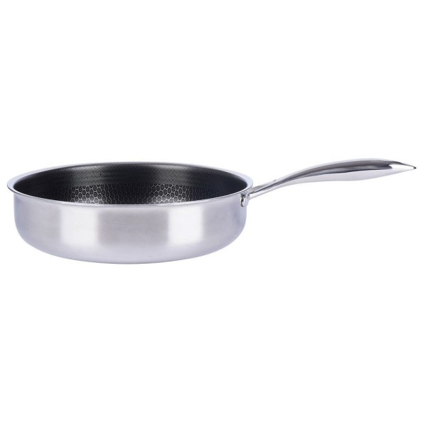 Patelnia tradycyjna ORION COOKCELL 28 cm, głęboka stal nierdzewna, non-stick, indukcja