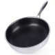 Patelnia tradycyjna ORION COOKCELL 28 cm, głęboka stal nierdzewna, non-stick, indukcja
