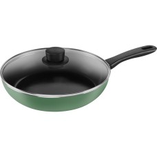 Patelnia tradycyjna Ballarini Caprera z pokrywką 28 cm zielona do smażenia sauté