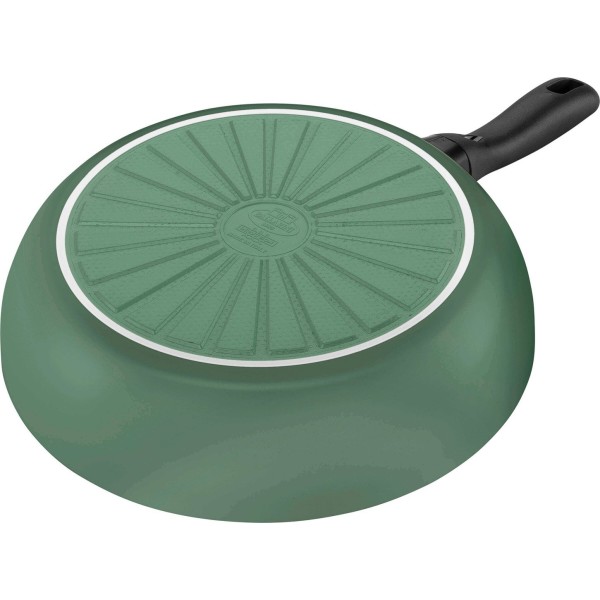 Patelnia tradycyjna Ballarini Caprera z pokrywką 28 cm zielona do smażenia sauté