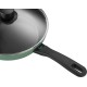 Patelnia tradycyjna Ballarini Caprera z pokrywką 28 cm zielona do smażenia sauté