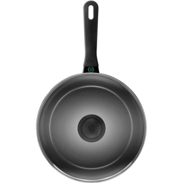 Patelnia tradycyjna Ballarini Caprera z pokrywką 28 cm zielona do smażenia sauté