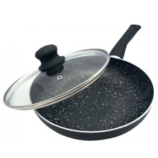 Patelnia marmurkowa KiNGHOFF KH-3959 28 cm z pokrywą, idealna do smażenia zdrowych potraw