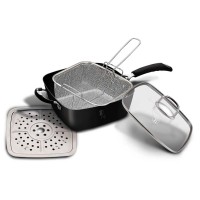 Пательня Berlinger Haus Black Pro BH-6554 24 см з кошиком і паровою пластиною для приготування їжі